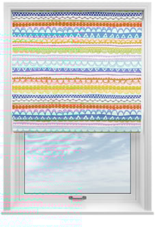 Bohemian, Brights - Motorised Roman Blind